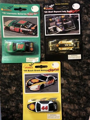 Lot of 3 Shell Motorsports 1:64 Diecast Cars Indy Car Stock Car 1996 - Image 1 of 2