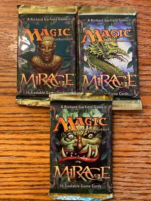 Mirage Booster Packs X (3) Tarjetas Selladas de Fábrica MTG (RG) 4R Foto 1 de 3