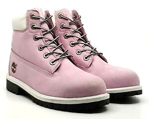Timberland Womens Heritage 6-inch Waterproof Leather Ankle Boot, Pink, 7US
