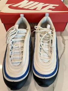Air Max Plus GS Women Sneakers 7Y White Signal Blue White Black - Picture 1 of 8