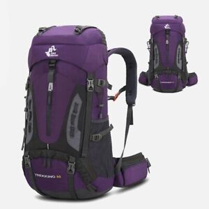 60L Hiking Backpack Waterproof Mountaineering Bag Men Camping Rucksack Bag 