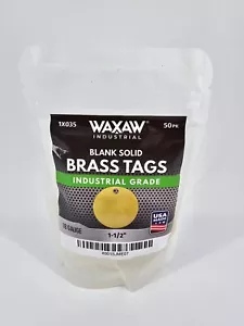 1.50” Solid Brass Tags for Stamping Industrial Grade 0.040” Blank 50 Pack Waxhaw - Picture 1 of 2