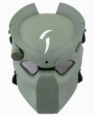 Alien VS. Predator Cosplay Mask Gifts LED Headgear Field Face Guard Helmet Props - Image 1 of 4