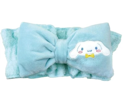 JAPAN Sanrio Cinnamoroll Dog Ribbon Shower Headband Hair Band Drying Towel Blue - Image 1 of 3