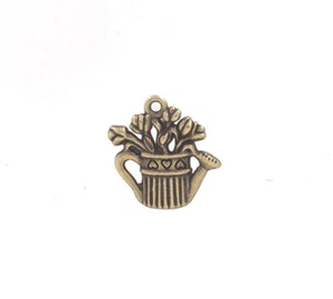 30PCS Antiqued Silver Bronze Sprinkle Watter Bottle Charms - Picture 1 of 3