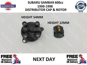 FOR SUBARU SAMBAR 600cc 1990-1998 DISRIBUTOR CAP & ROTOR ARM NEXT DAY - Picture 1 of 5