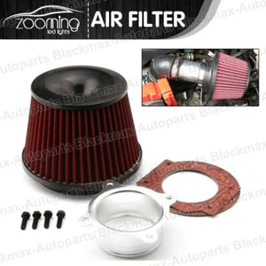 Filtro de aire de admisión de alimentación 75 mm adaptador de embudo doble + tornillos + juntas kit automóvil deportivo - Imagen 1 de 9