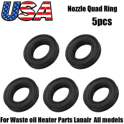 VEHICLELIWOSQ 5 pack Quad Ring 9522 O-Rings Nozzle FOR Lanair Waste Oil Heaters -All HI/MX/MXD
