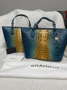 Exótico Bolso Brahmin Medio Asher Bermuda Ombre, Naranja Turquesa - Imagen 1 de 4