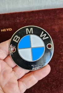 VINTAGE ENAMEL MOTORCYCLE TANK EMBLEM / BADGE # BMW BAVARIA GERMANY DIAMETER 7cm - Picture 1 of 5
