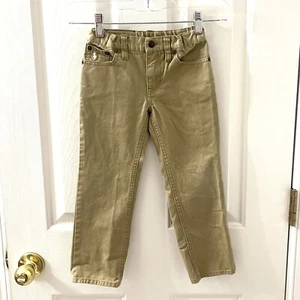 Polo Ralph Lauren Boys Khaki Beige Adjusted Waist Cotton Pants Size 4 - Picture 1 of 7