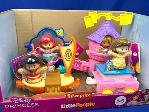 4 Little People Figures DISNEY PRINCESS FLOAT Moana BELLE Rapunzel ARIEL w/ Box - Picture 1 of 23