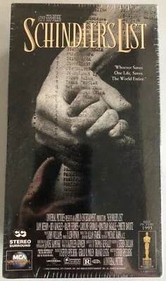 Schindler's List 2-tape VHS 1st Release 1993 Collector's Set NEW FACTORY-SEALED! Foto 1 de 4