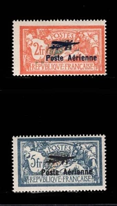 MOMENTO: FRANCE SC #C1-C2 1927 CORREO AÉREO COMO NUEVO OG H $400 LOTE #69095* - Imagen 1 de 2