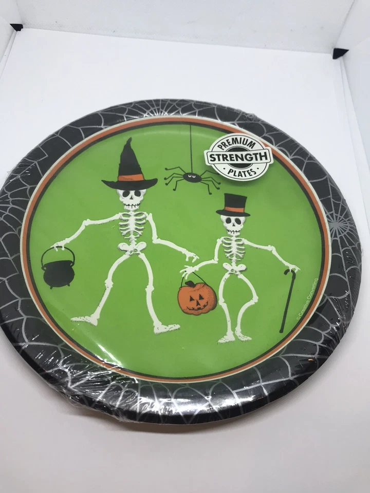 Halloween Dancing Skeletons 8ct. Dessert Cake Plates - Image 1 of 1