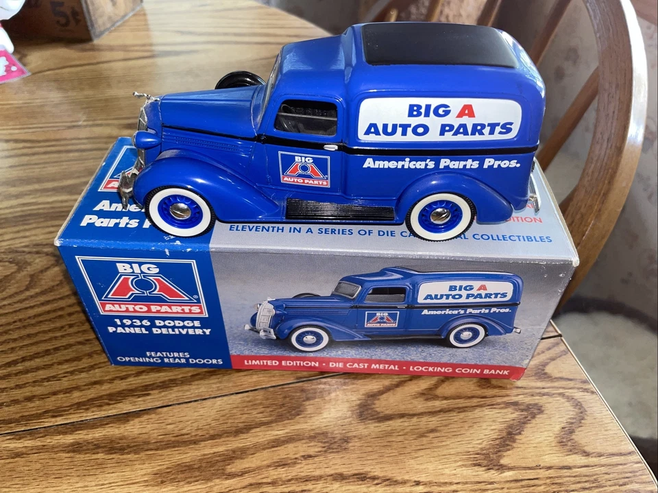 Mopar coin bank 1/25 th scale Big A auto parts 1936 Dodge Panel Delivery truck. - Image 1 of 1
