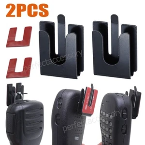 2* Mic Hangers Metal Holder w/Adhesive Back for Motorola/Yaesu/Icom/Kenwood Mic - Picture 1 of 8