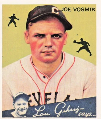 1985 Big League Chewing Gum 1934 Reprints Joe Vosmik Cleveland Indians #77 - Image 1 of 2