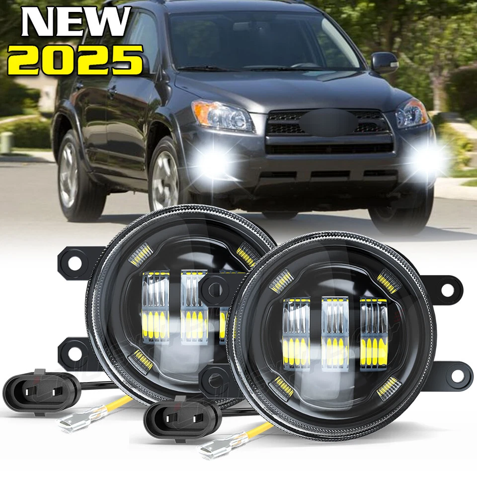 Par de luces antiniebla para parachoques Toyota RAV4 2006-2012 con bombillas de repuesto Foto 1 de 4