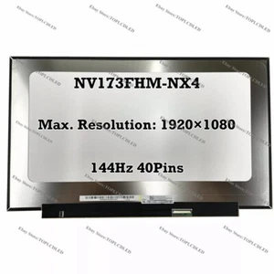 NV173FHM-NX4 17.3" FHD 144Hz Pantalla LED LCD Repuesto Panel Pantalla EDP 40 Pin - Imagen 1 de 1
