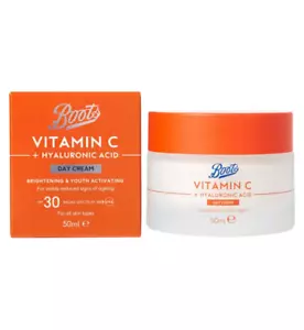 Boots VITAMIN C + Hyaluronic Acid Day Cream SPF30 50ml - Picture 1 of 1