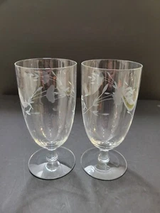 Juego de 2 vasos de té helado de cristal grabado Princess House HERITAGE 12 OZ - Imagen 1 de 8