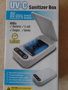 UV Light Sanitizer Box UV-C Light Sterilizer Cleaner For Smartphone Jewelry Toy - Picture 1 of 9