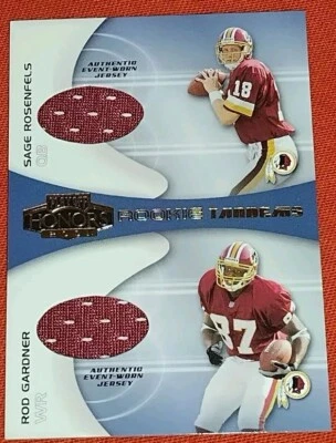 Rod Garner Playoff Honors Rookie Tandems Jerseys Sage Rosenfels #RT-5 Card - Image 1 of 3