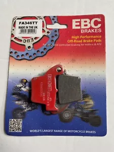 NEW Genuine EBC TT Enduro Carbon REAR Brake Pads FA346TT Honda CRF250 2004-2021 - Picture 1 of 2