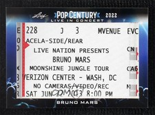 2022 Leaf Metal Pop Century Live In Concert Ticket Relics Bruno Mars #LIC-41 qf8