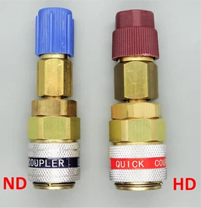 Adapter Anschluss HD ND Klimaanlage R134a Bmw Ford Mercedes Volvo Ford Jaguar - Picture 1 of 5