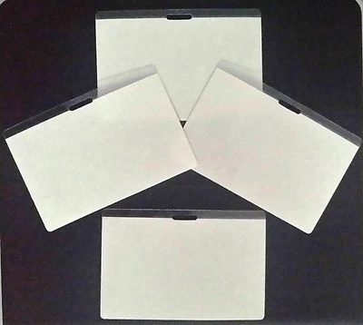 Self Adhesive Cold Seal Laminating Pouches Instant ID Cards with PUNCH HOLE - Image 1 of 4