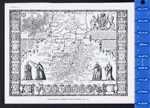 Cambridgeshire, in Speed's Theatre of the Empire Great Britaine (1611)-Map Print - Picture 1 of 1