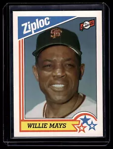 1992 DowBrands Ziploc Willie Mays #8 San Francisco Giants - Foto 1 di 2