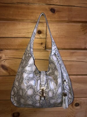 Bolso de Hombro G.I.L.I GILI Bolso Hobo Piel de Serpiente Cuero Repujado Bolso de Mano Animal Foto 1 de 4