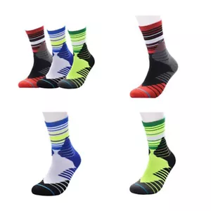 Pro Men Women Basketball Running Cotton Compression Ankle Socks Gym Sports Socks - Picture 1 of 32