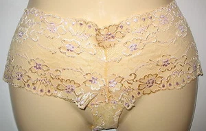 RENE' ROFE' - NWT - 6 M - YELLOW & LILAC - 6" SIDES LACE BOYSHORTS PANTY - Picture 1 of 2