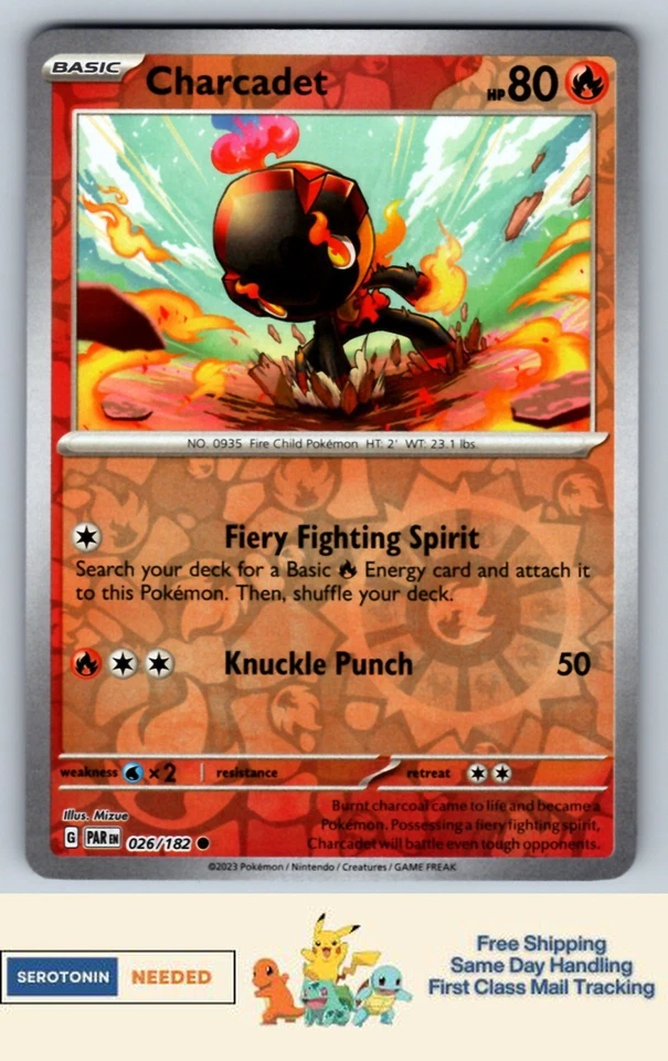 Charcadet - #026/182 - SV04: Paradox Rift - Pokemon TCG - Image 1 of 2