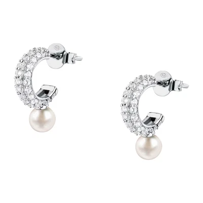 Orecchini anellina donna ragazza gioielli Morellato linea Perla SXU52 argento - Immagine 1 di 4