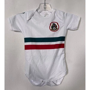 Mexico White Red Green Soccer Jersey Bodysuit Infant Baby SMALL - Picture 1 of 7