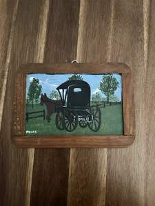 Handgemalte Pferdekutsche Gemälde Wandbehang Deko Made in Portugal - Bild 1 von 5