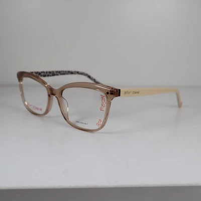 Betsey Johnson FLORA AFFAIR TAN 猫眼全框眼镜框 52-16-135 毫米 — 第 1/4 张图片