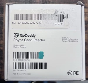 Go Daddy Poynt Card Reader Model CHB30 Brand New In Opened Box - Picture 1 of 7