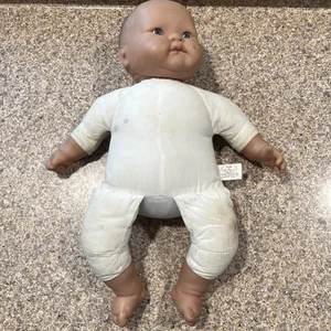Vintage Berenger Realistic Newborn Infant Soft Body Baby Doll Blue Eyes Smiling - Picture 1 of 10