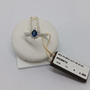 ARMONIE GIOIELLI ANELLO DA DONNA IN ORO BIANCO 18KT ZAFFIRO E DIAMANTI (0499) - Imagen 1 de 17