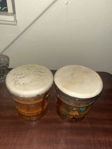 Bongos de madera con autógrafo Chuck Smith #54 Jared y más - Imagen 1 de 5