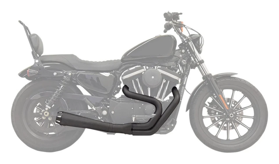 Bassani Road Rage Upswept Megaphone Black 2-into-1 Exhaust System (1X52RB) - Image 1 of 1