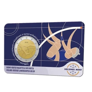 FINLANDIA  2 euro 2025 - 100 años Internacional Atletismo (coin card Fines) - Picture 1 of 3