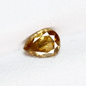 0.35 Ct VS-1 Gorgeous Pear 5.2 x 4.2 MM Fancy Greenish Yellow Natural Diamond - Picture 1 of 5