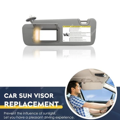 Driver Side Sun Visor Pad For Toyota Highlander Grey Replace Sunshade Assembly - Image 1 of 4